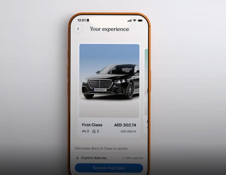 3. Select your preferred type of ride
