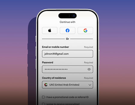 2. Create or access your account