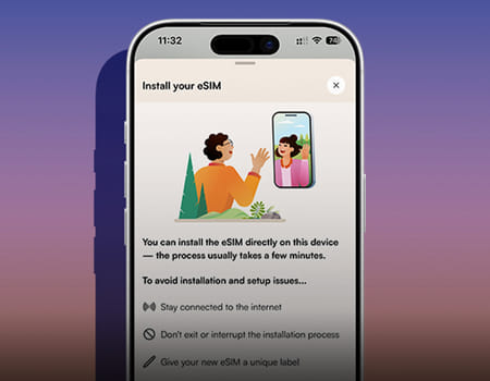 5. Install the eSIM