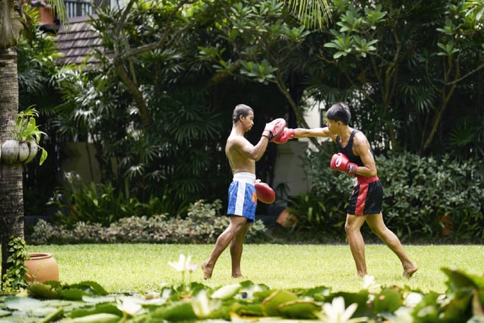 Anantara_Bophut_Thai Boxing in Resort Garde